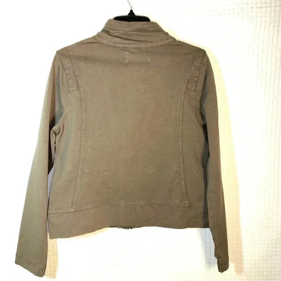 NEW Aventura Womens Small Harper Jacket Moto Zip Gunmetal Grayish Brown Taupe - Picture 2 of 14